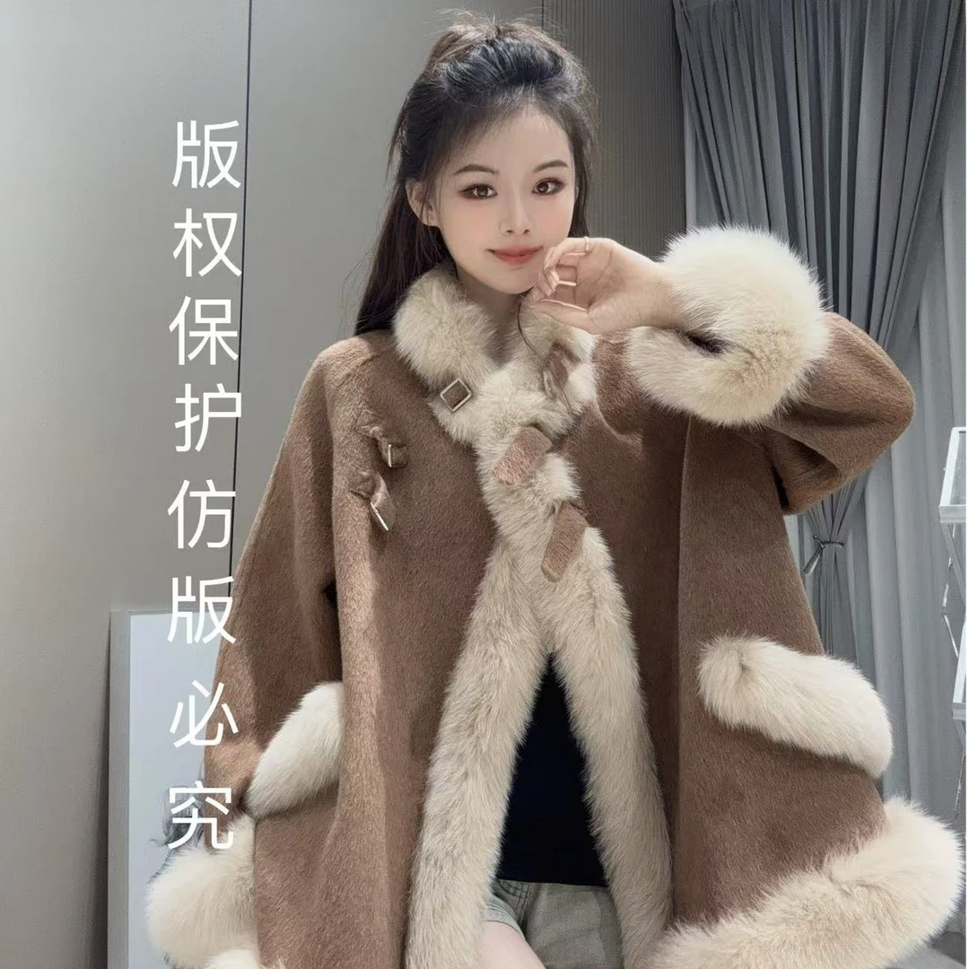 KL/蔻吕-B1127莎莎精选时尚（ 白月光）狐狸毛外套