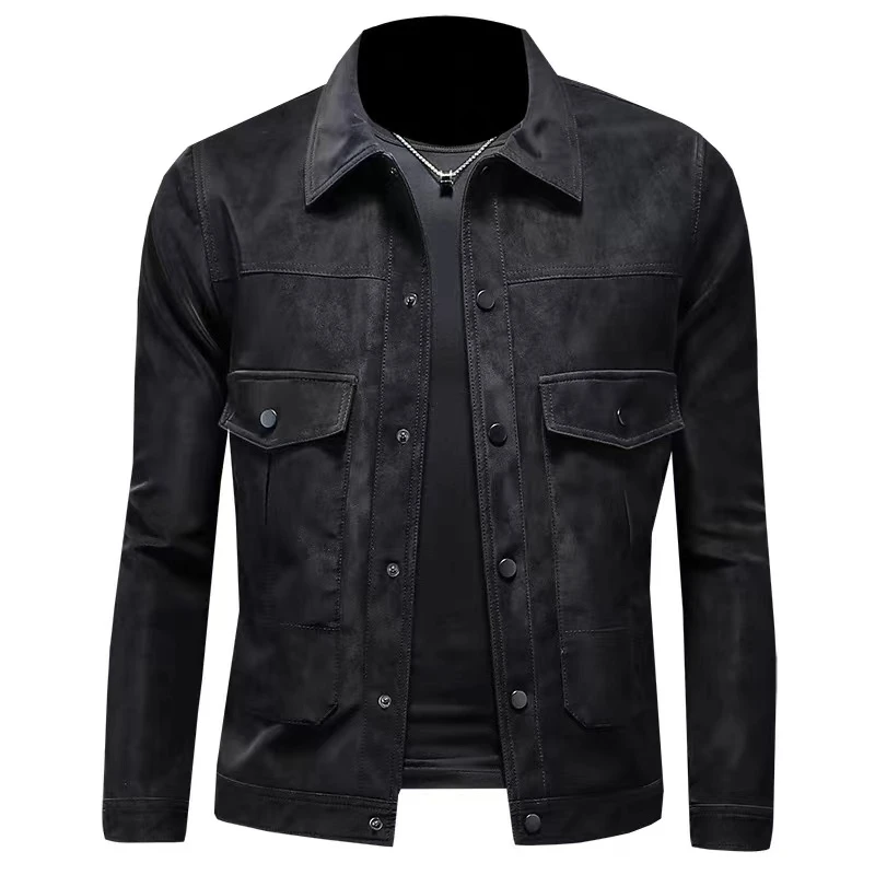 M001-200直播专用链接夹克休闲男外套男士春秋牛仔百搭黑色潮流