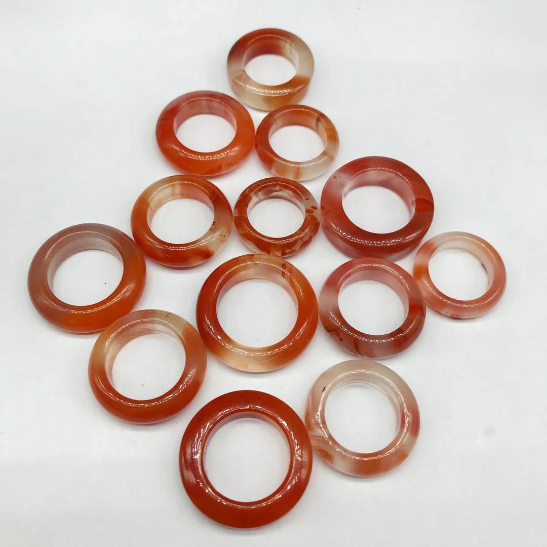 【领源】南红冰飘精美戒圈（一个）(多样式发其一)