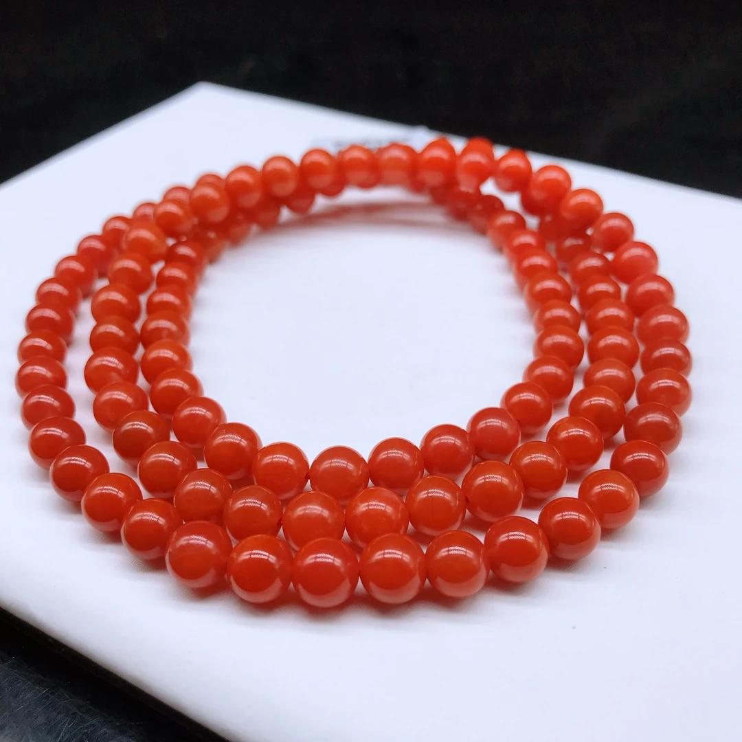 【领源】南红保山大水沟时尚多圈7mm（一条）