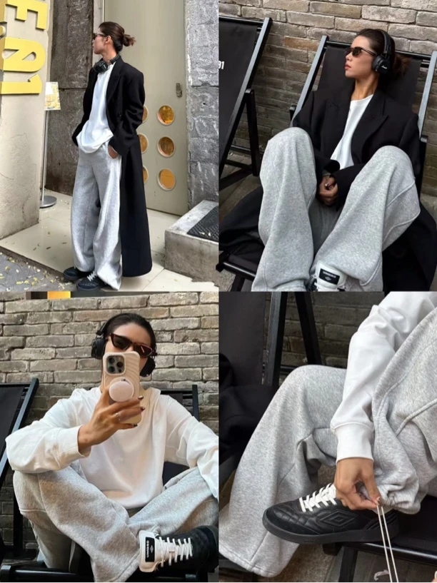 期待已久自制款～复合牛奶丝卫裤（390克）（AWY1528#）爱唯依气质