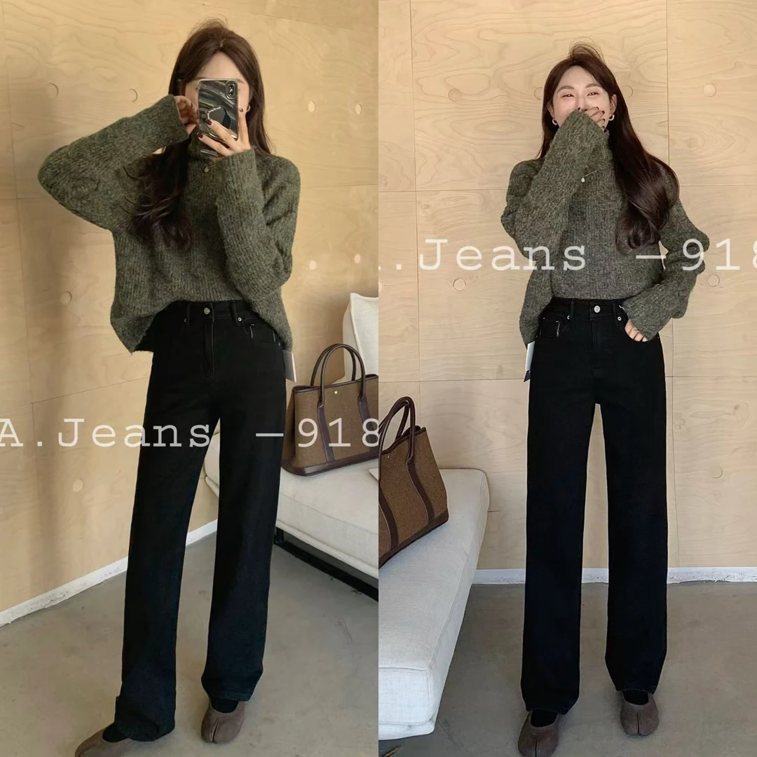 福秒 加绒直筒牛仔裤（BO91861#） BOYIYI