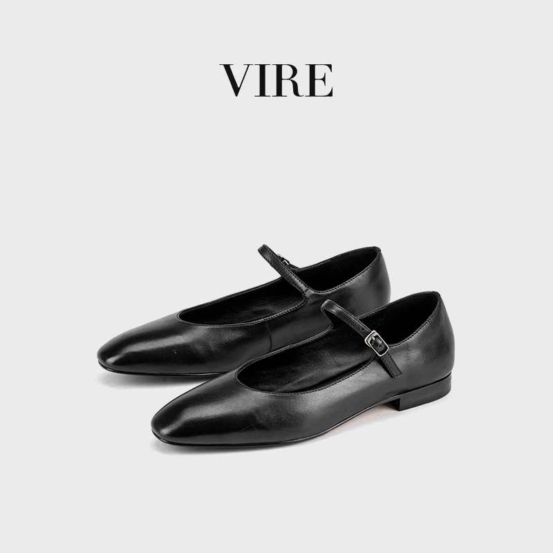 VIRE/369930新款法式系带气质素雅单鞋百搭浅口低跟单鞋B