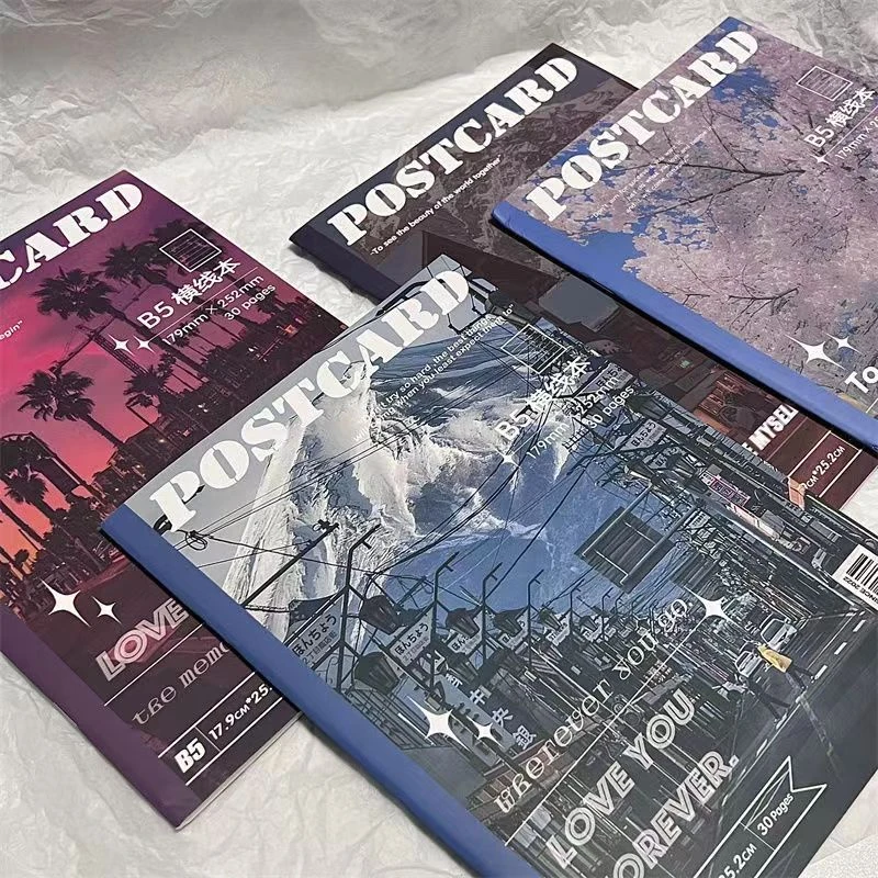 Lacrima文创view系列笔记本学生ins风高颜值B5横线本手账本侧翻本