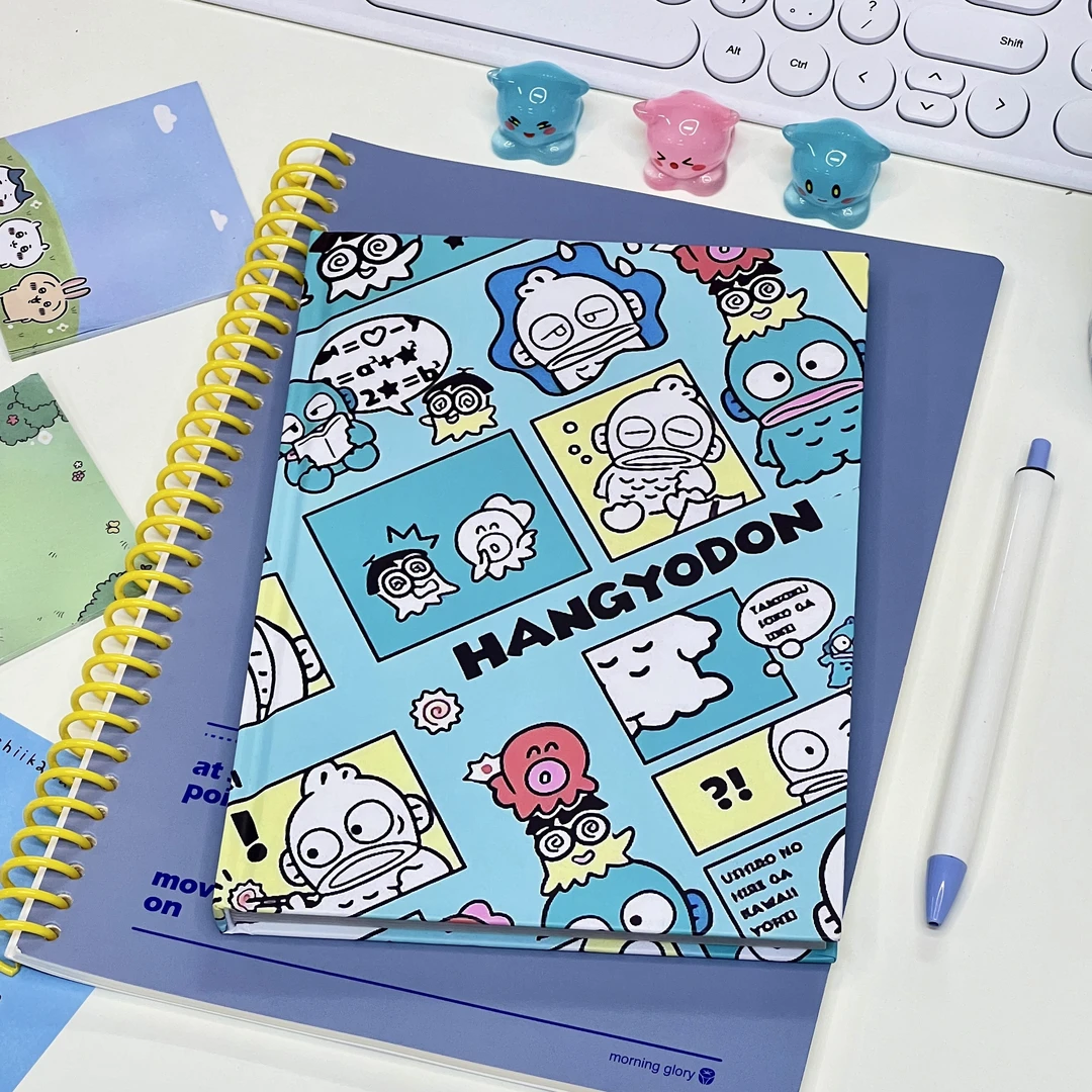 可爱三丽鸥丑鱼汉顿A5笔记本彩页硬壳横线加厚高颜值学生记事本