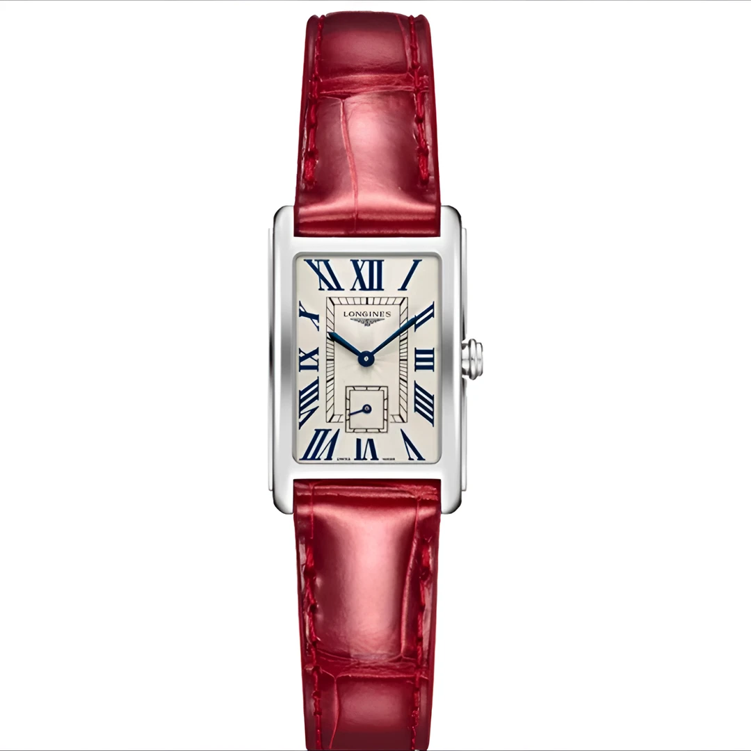 99新 Longines/浪琴 大号黛绰维纳罗马刻放射全原石英23.3x37盘dr