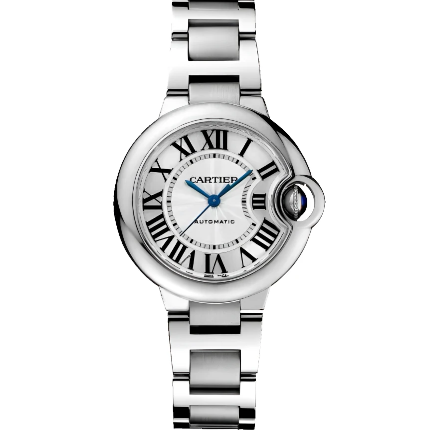 99新 Cartier/卡地亚 蓝气球钢带款全原机械33盘bz