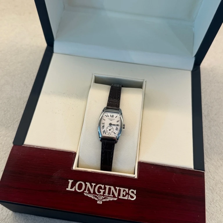 95新 Longines/浪琴 典藏系列酒桶罗马三针中古女表19.5盘16腕周