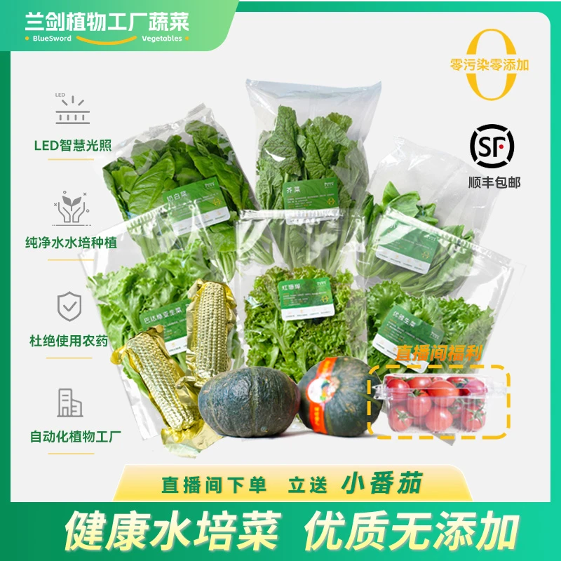 【豪华6斤装】无土栽培9种蔬菜生吃涮菜不打农药现采现发