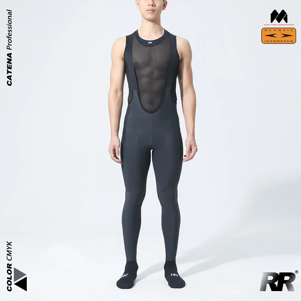 RR秋冬新品男女款抓绒背带骑行裤公路自行车骑行服保暖双箭头