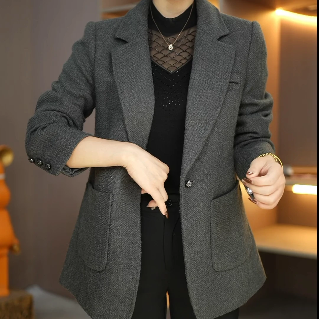 【莫瑞】西装外套女2025新款春秋休闲职业百搭洋气显瘦品牌西服上衣