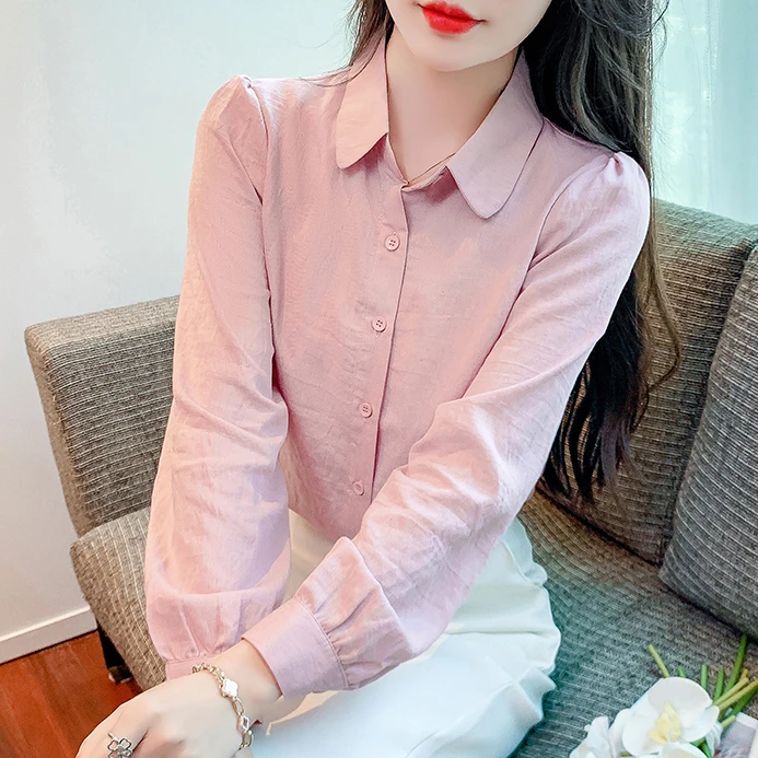 春秋季2025女装新款时尚职业工作服女士衬衫气质减龄薄款长袖衬衣