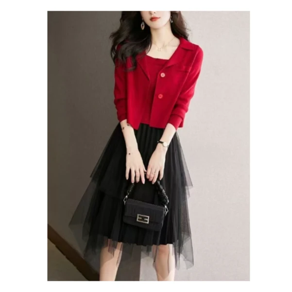 【素境】63292#新款秋季时尚休闲显瘦气质设计感外套衣长50裙长103