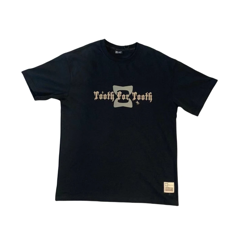 BRIAN ENO  TE116 圆领宽松T恤经典印花情侣男士女士设计师黑色