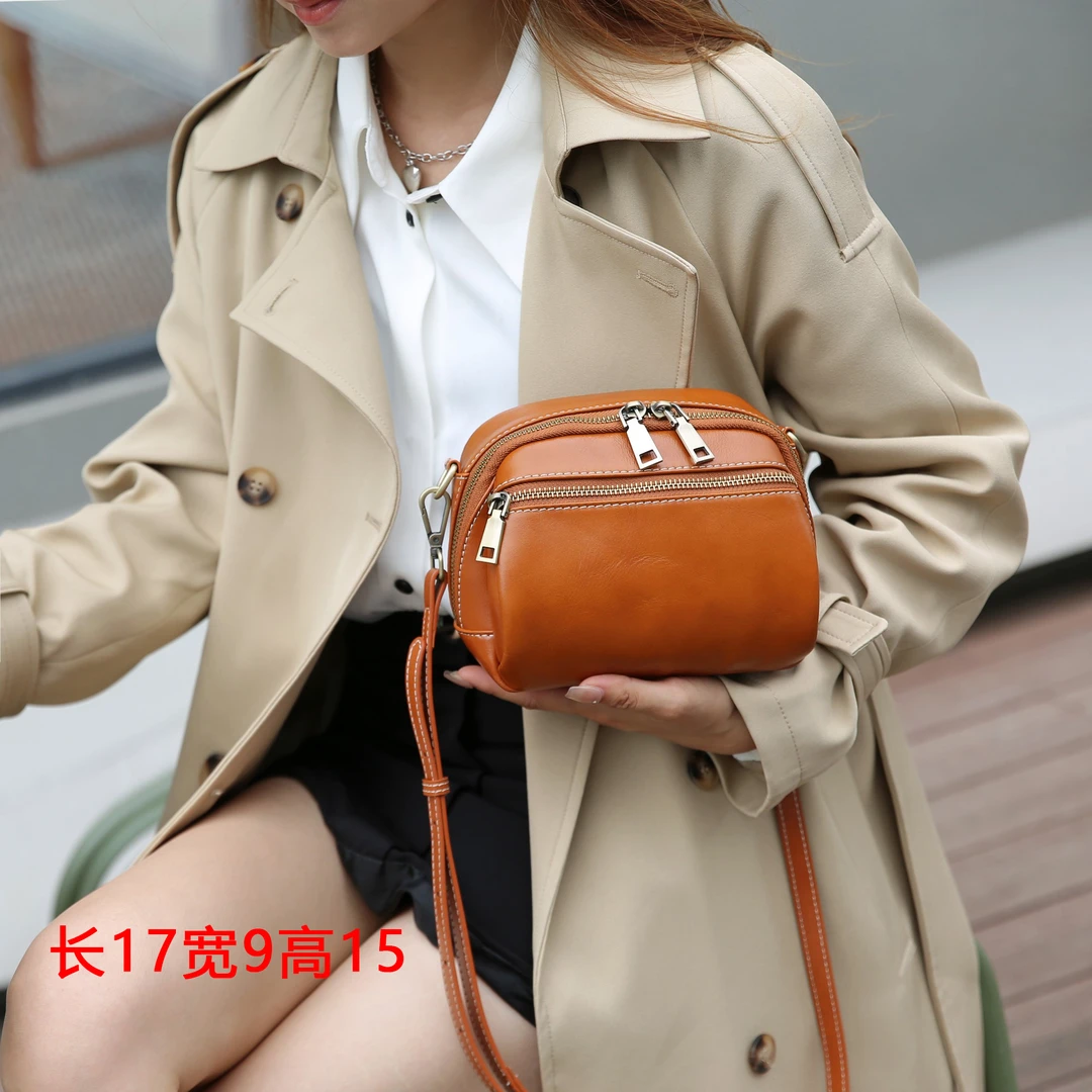 2023新款头层牛皮真皮轻奢时尚休闲百搭气质小众好看女包9052