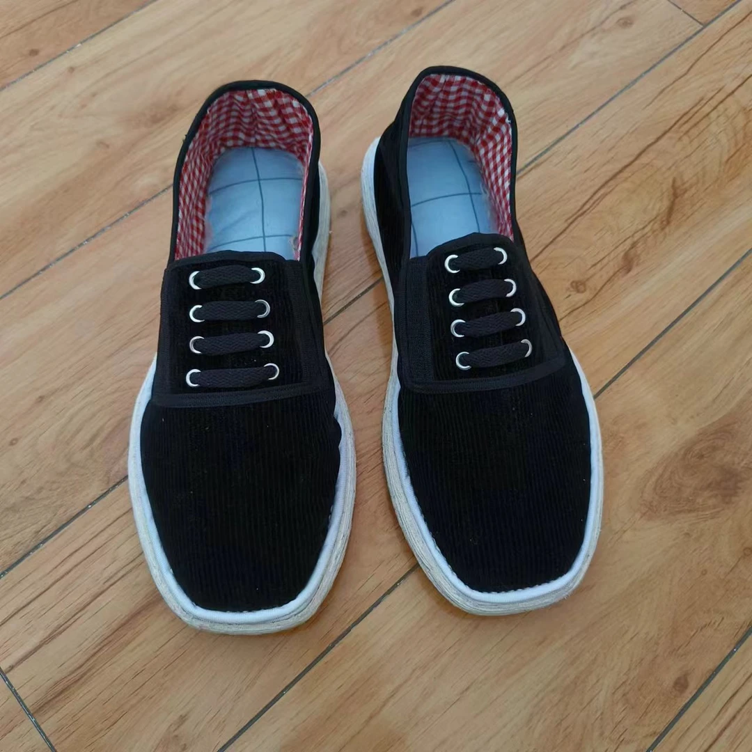 纯手工布鞋休闲老北京布鞋八眼鞋男女同款千层底