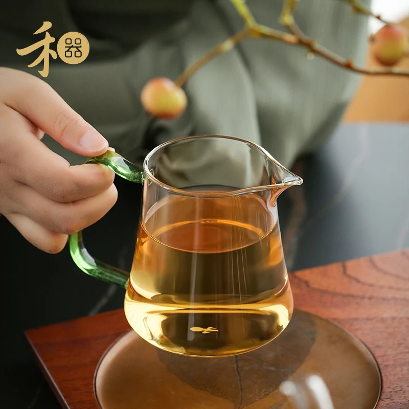 禾器 晶彩卓然茶海中式高硼硅耐热玻璃公道杯