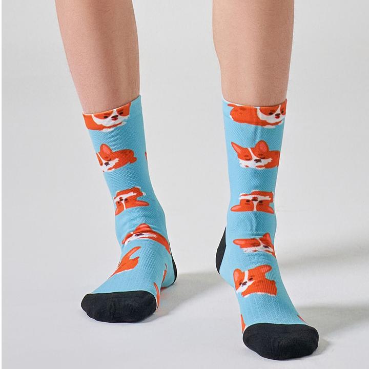 DEBUG运动袜健身CrossFit深蹲硬拉跑步百搭中筒袜