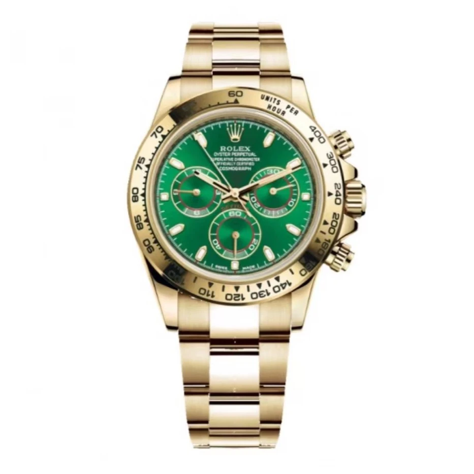 99新 Rolex/劳力士 哈馆/迪通拿116508绿金迪/21卡