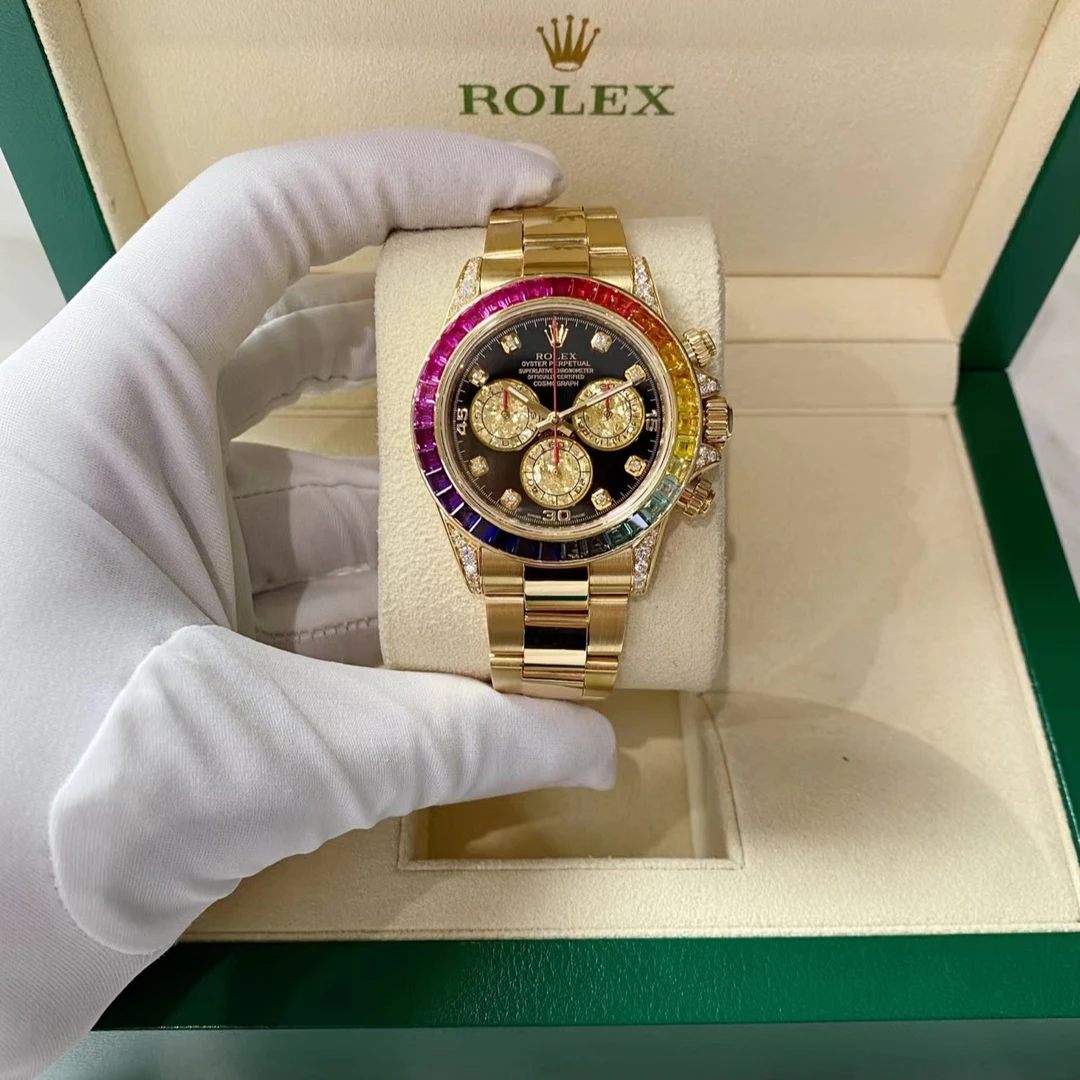 99新 Rolex/劳力士 99新 劳力士哈馆/彩虹迪116528/后钻单表/40mm