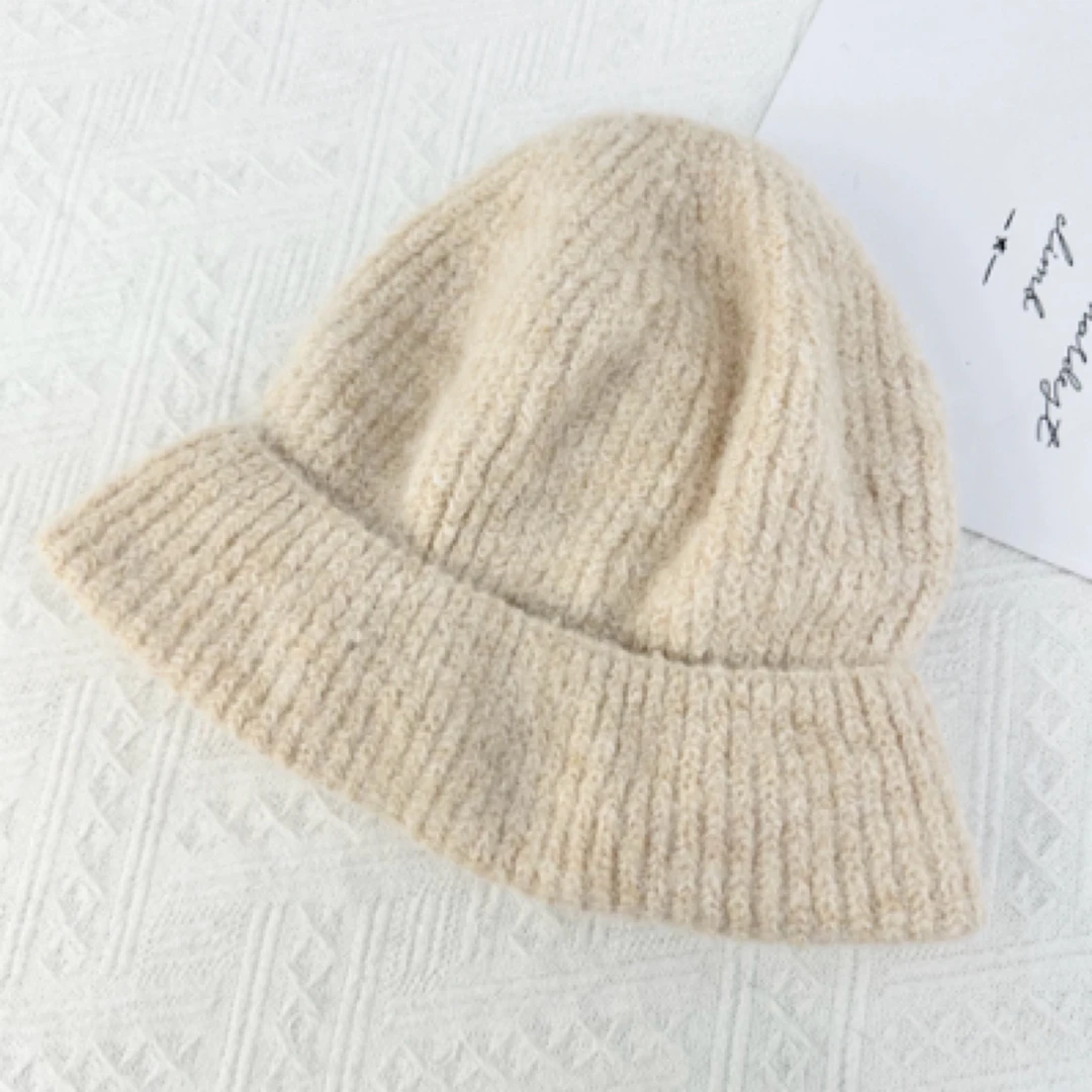 2024秋冬季新款针织帽子女保暖宽松时尚高级感毛线帽大头围堆堆帽