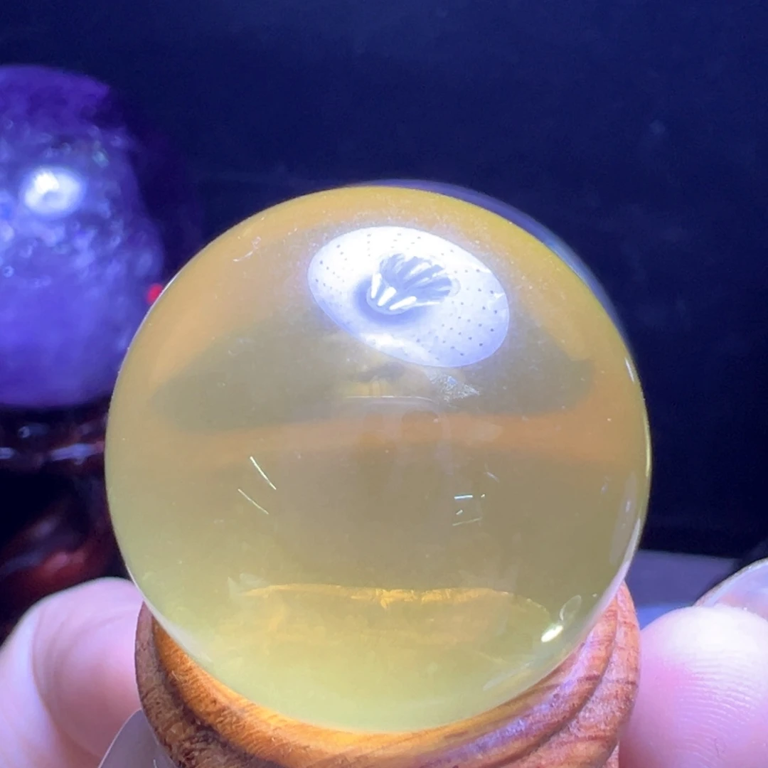 水晶水晶摆件未镶嵌金*粒
