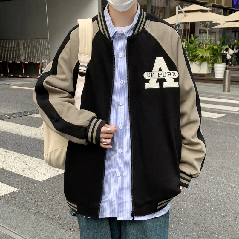 【春装新款】2023春季新款青少年男士潮牌时尚棒球服外套休闲夹克