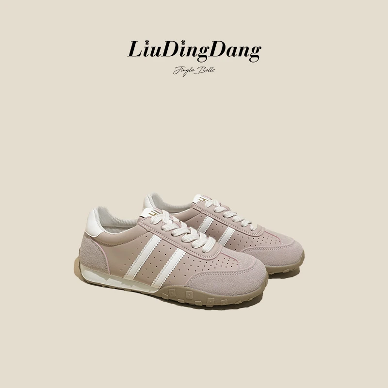 【刘叮咚女鞋】德训鞋女款小白鞋2024新款夏季薄款透气运动休闲板鞋