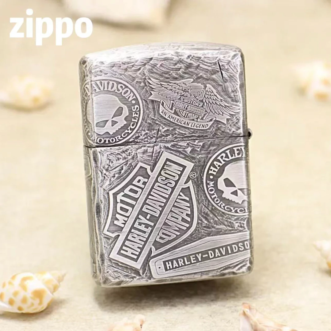 ZIPPO/之宝打火机正版古银手雕哈雷十一章防风仿古盔甲  XBL-DYJ1