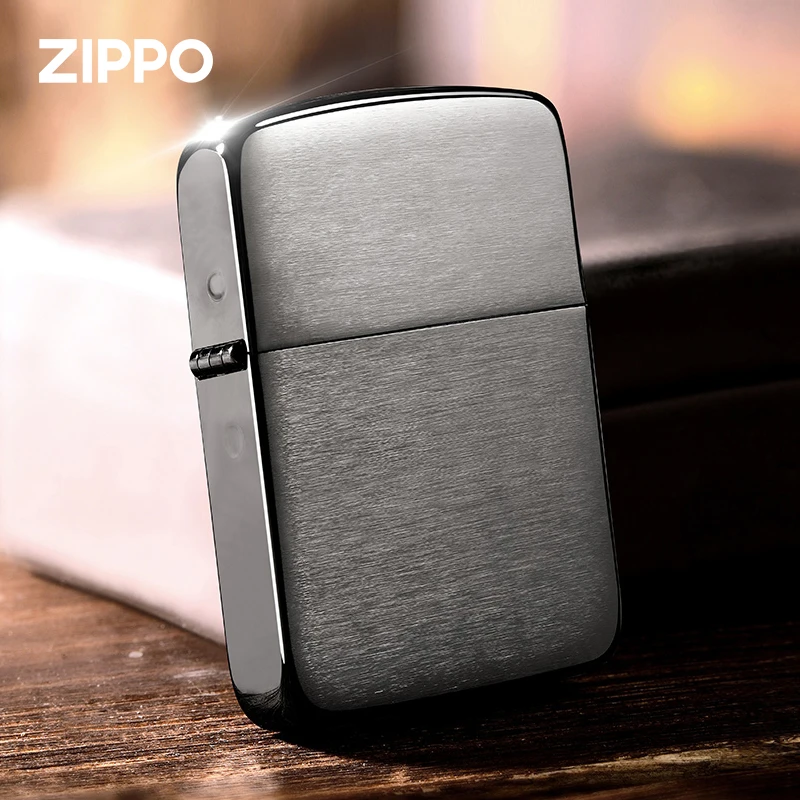ZIPPO/之宝打火机美国原版1941拉丝黑冰光面简约男士送礼XBL-MBJ1