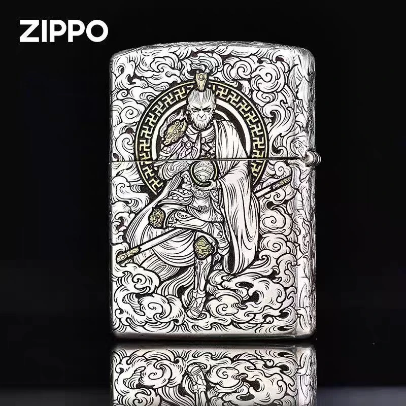 ZIPPO/之宝打火机正版盔甲银金齐天大圣煤油防风送礼  XBL-DYJ1