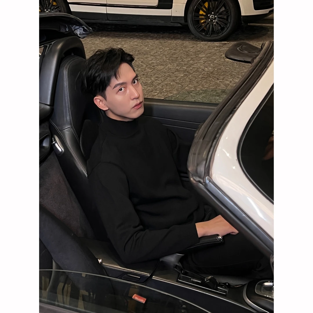 【KRUN】秋冬新款高领毛衣男士百搭毛线衫内搭打底百搭