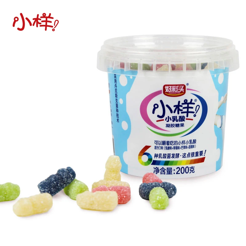 小样乳酸菌水果果汁软糖盒装200g*2罐糖果