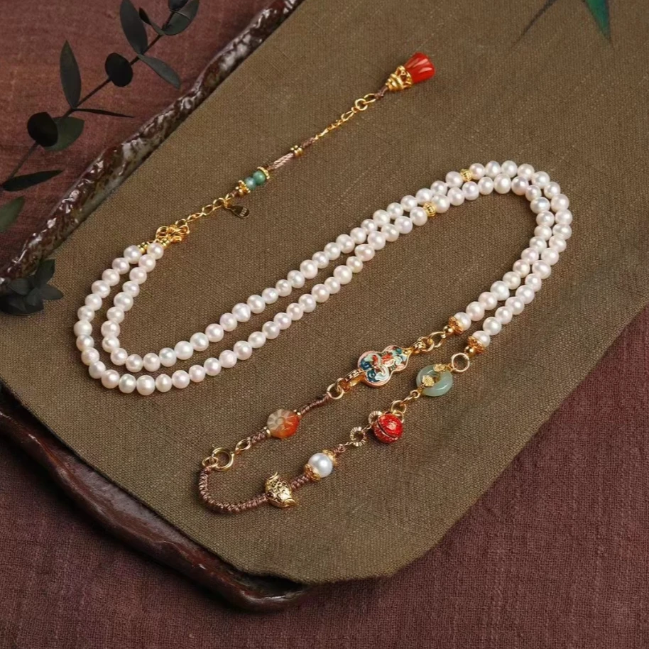 【老板娘夏天】亭亭|天然珍珠淡水珍珠设计师款项链Z64CHQ0462B