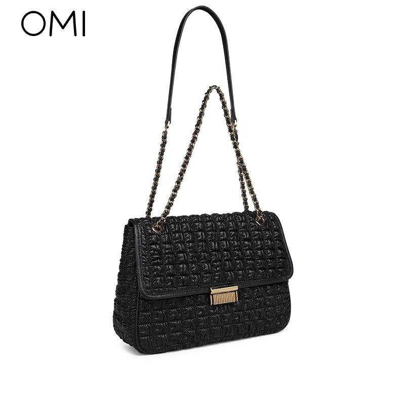 OMI/欧米24秋冬新款高定系列小香风单肩斜通勤款时尚女包
