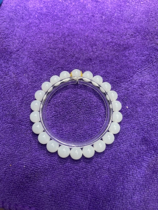 和田玉卡8圆珠手串 22粒