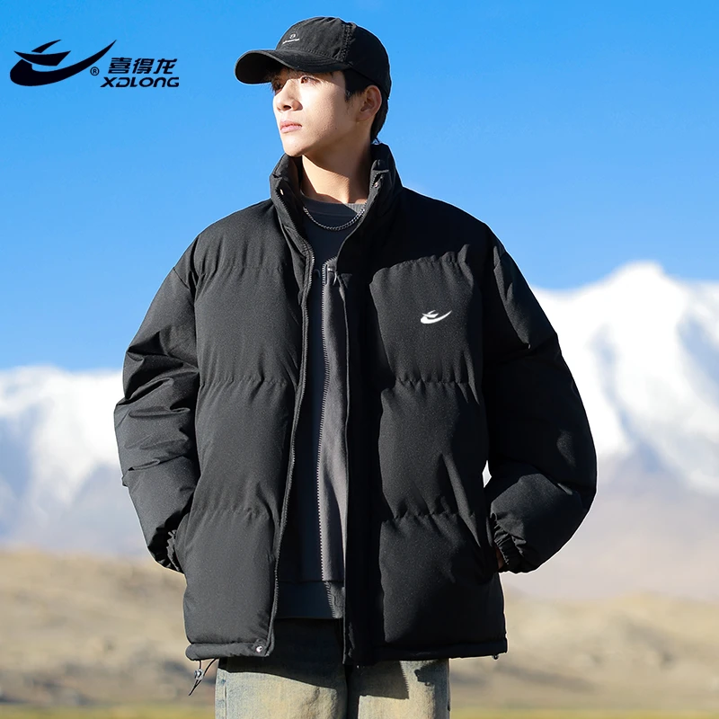 喜得龙/XDLONG高品质棉服冬季加厚外套美式立领棉衣宽松情侣棉袄