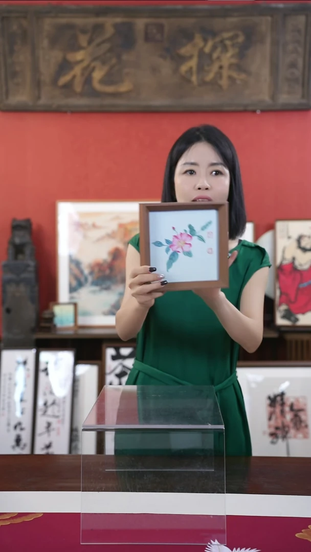 【闪购商品】绘画手绘6寸标本框-海棠花-