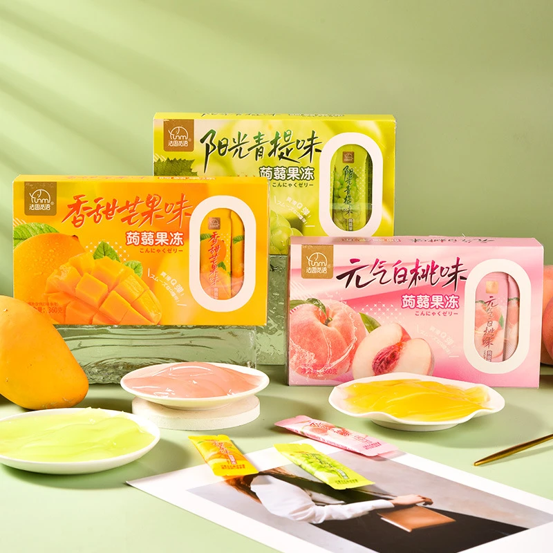 蒟蒻果冻芒果白桃味果汁吸吸果冻小零食休闲解馋独立包装零嘴美味