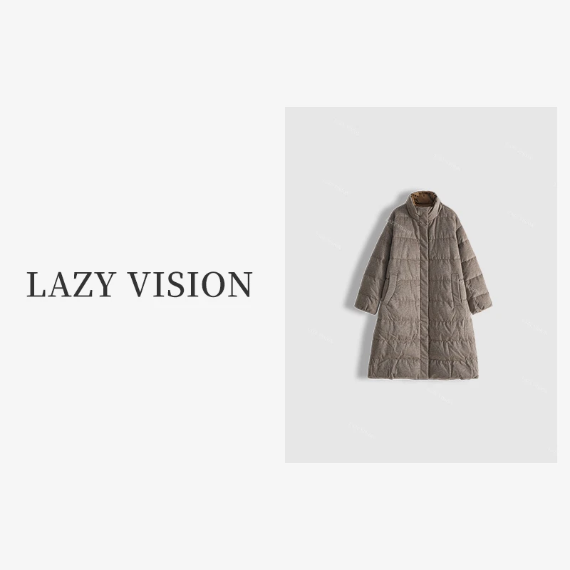 LAZYVISION双面穿羊毛鹅绒服长款羽绒服ZMD-20265