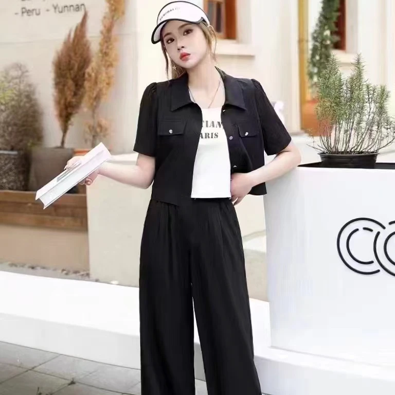 夏季时尚休闲显瘦三件套女