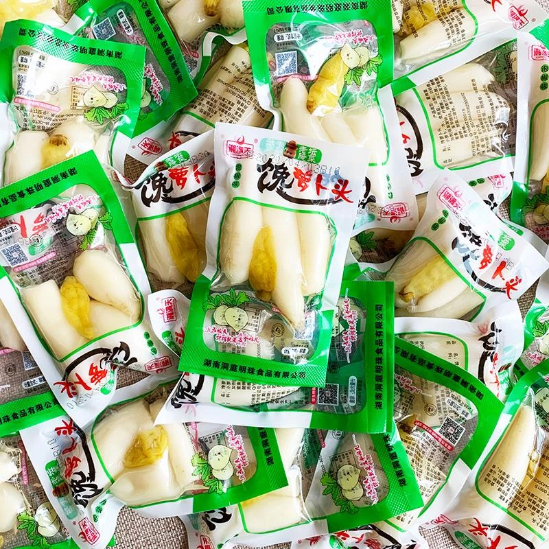 湘满天馋萝卜头泡椒山椒酸辣脆爽口开胃萝卜条下饭菜泡菜散称零食