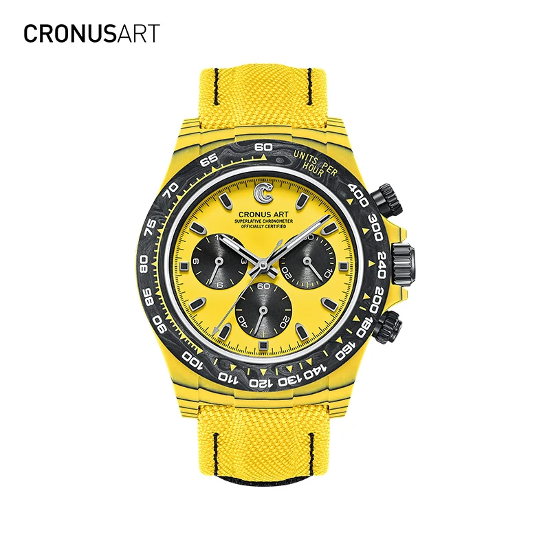 CronusArt大黄蜂迪通拿系列三眼六针自动机械表运动腕表潮流时尚