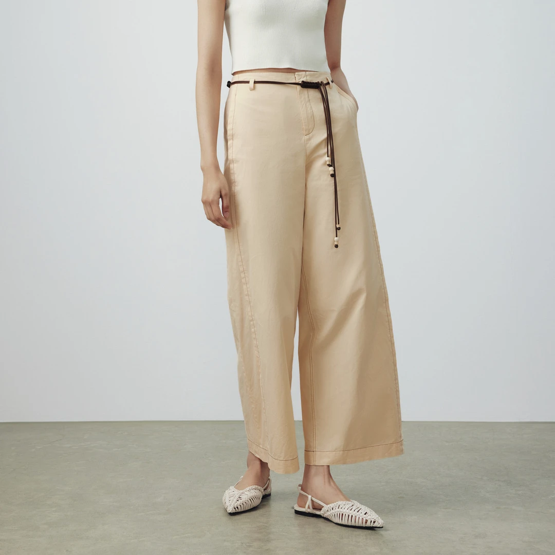 【专柜同款】M.TSUBOMI/子苞米宽松高腰直筒阔腿裤气质简约休闲裤