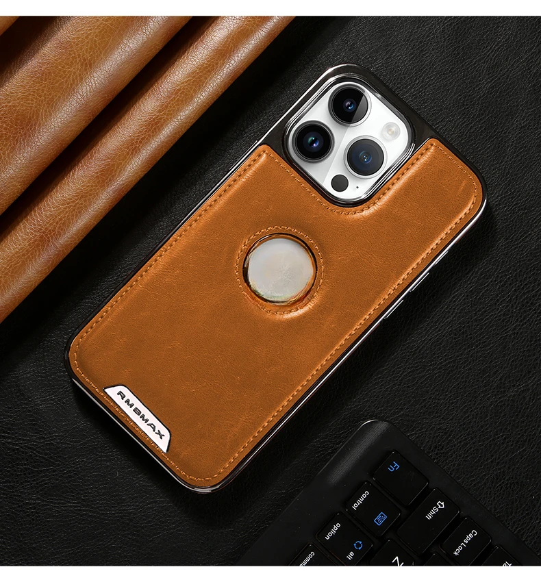 苹果12Pro Max磁吸手机壳【商务皮套+镜头保护】高级感十足全包防摔