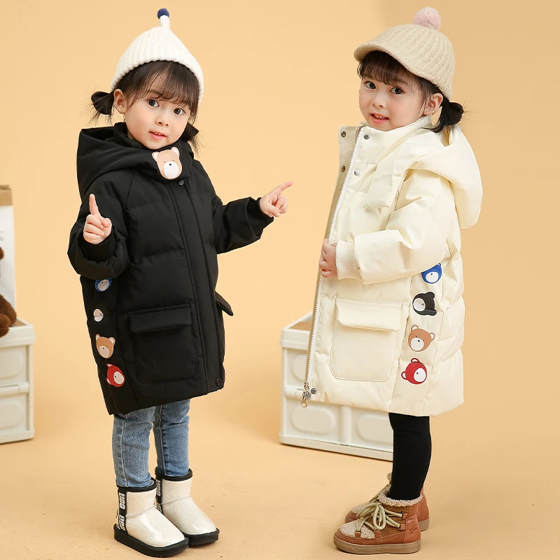 【秒杀】女童羽绒服中长款加厚婴幼儿小童幼童2023新款洋气保暖外套