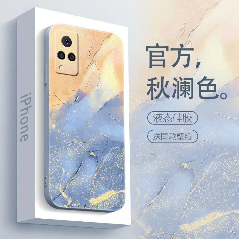 适用于vivos9手机壳VIVOS9秋澜渐变简约男款防摔软壳全包式