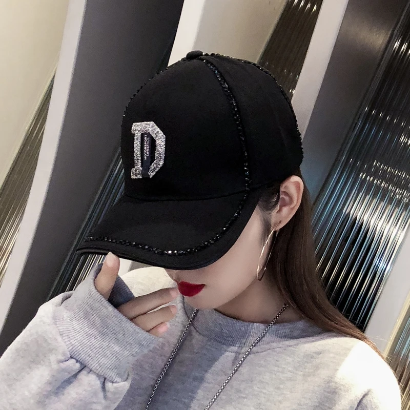 【D字母鸭舌帽】新款时尚百搭重工工艺男女棒球帽
