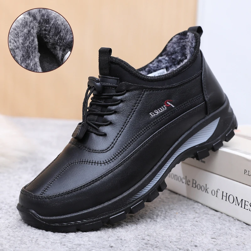 老北京布鞋男冬季加绒加厚爸爸鞋中老年保暖防滑厚底休闲男士棉鞋