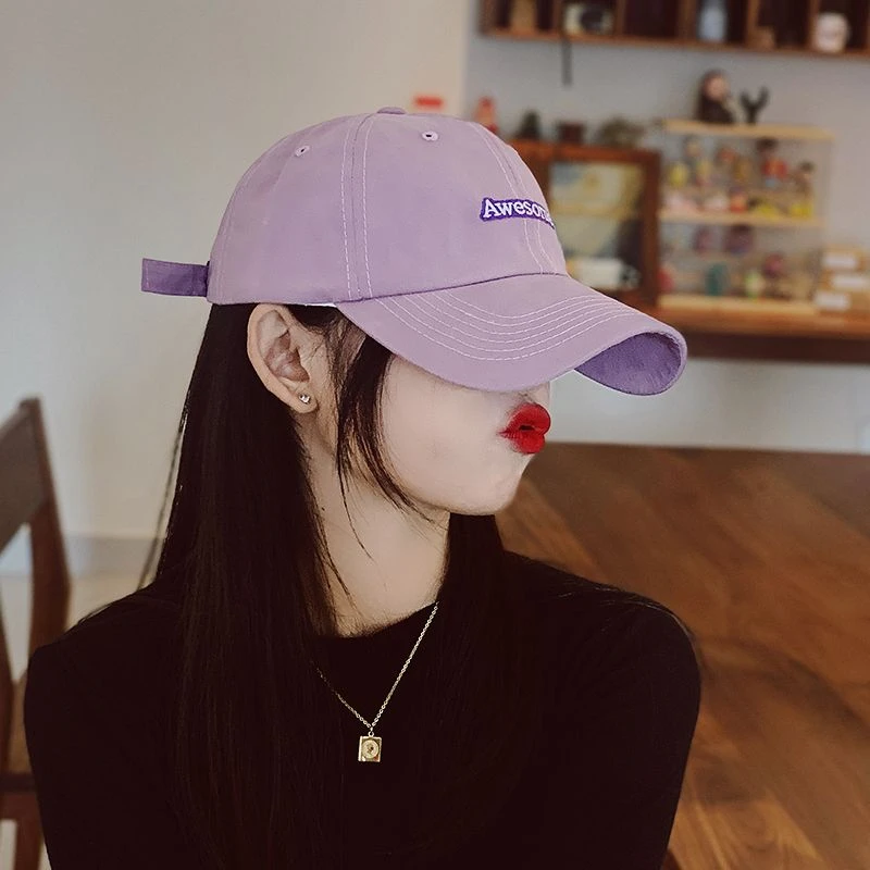 新款Aweme清凉薄款帽子女韩版棒球帽显脸小ins鸭舌帽春夏潮休闲